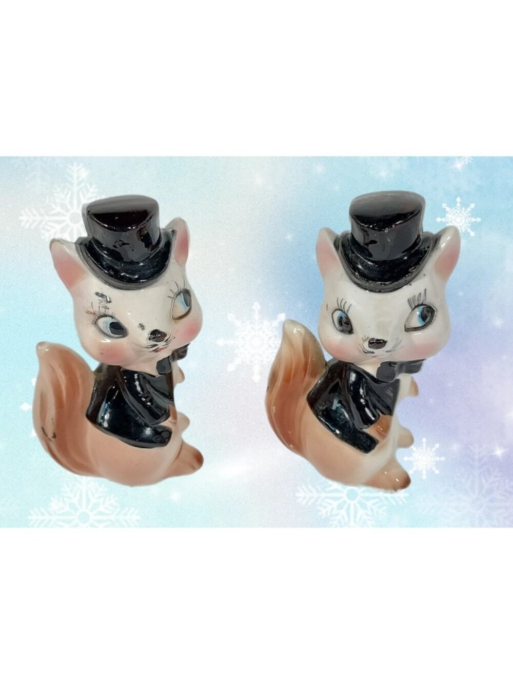 Salt And Pepper Fox Shakers Kitschy Anthropomorphic Hunting Equestrian